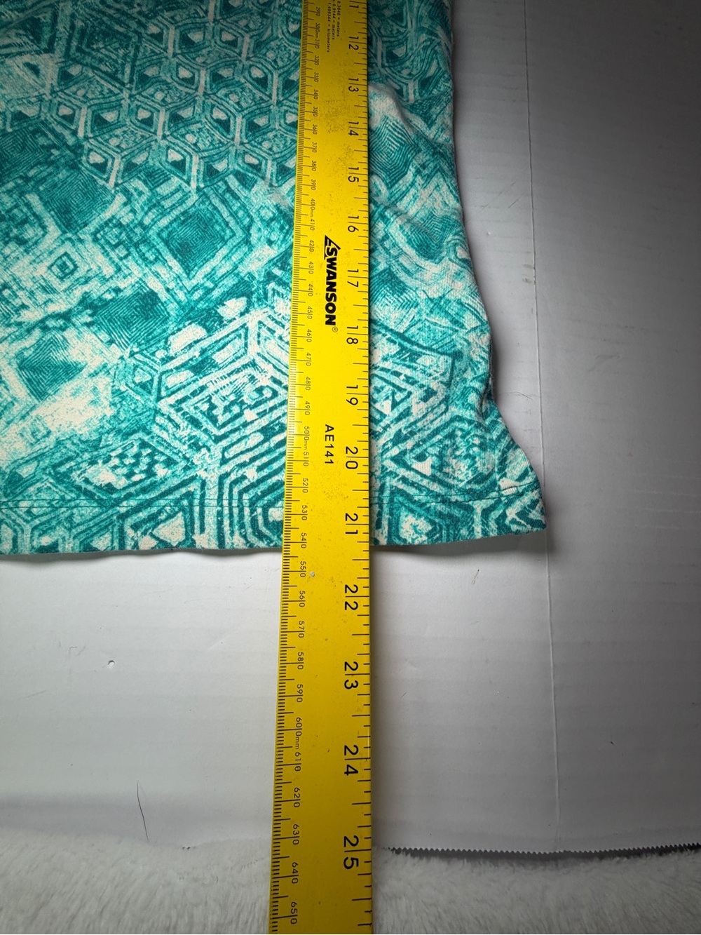 Ruby Rd. Turquoise Patterned Short Sleeve Tee - Picture 4 of 5